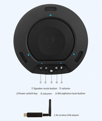 Luidspreker telefoon verbonden omnidirectionele videoconferentie microfoon twee microfoons radio